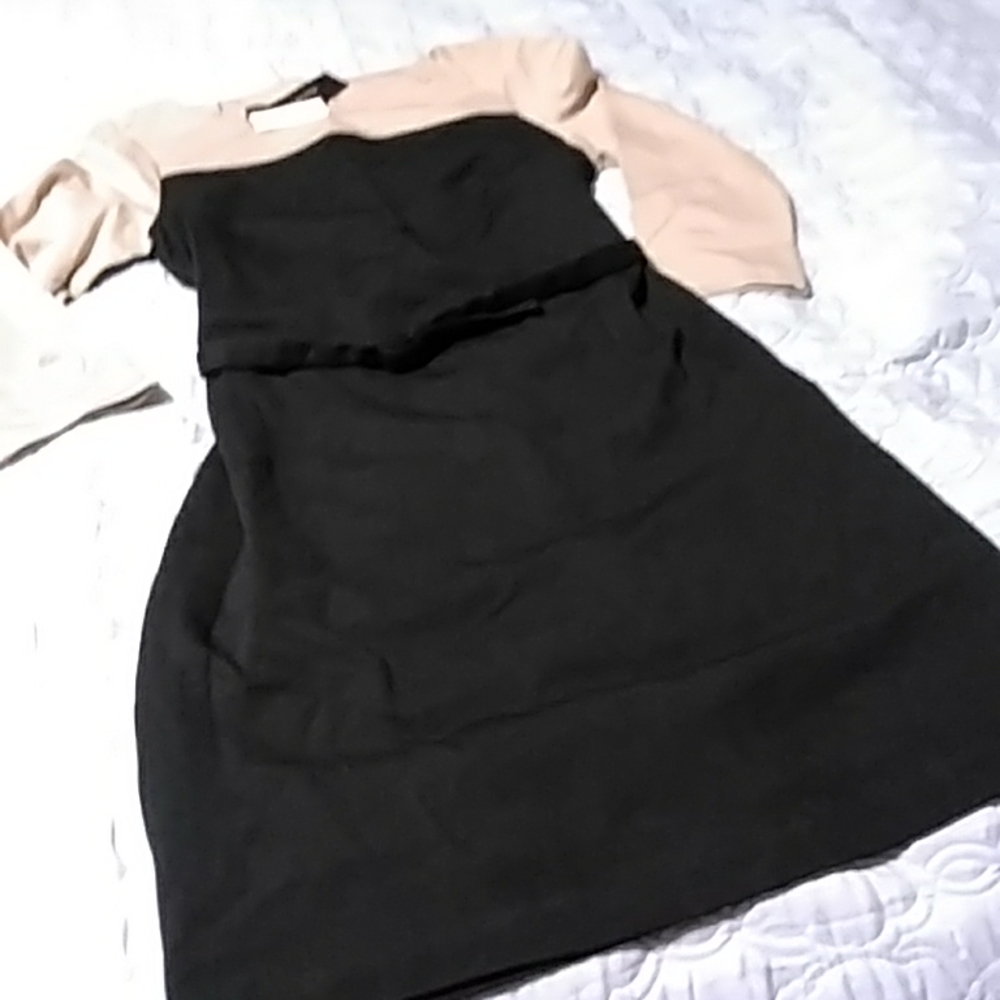 Talbot's Belted Two Tone Dress